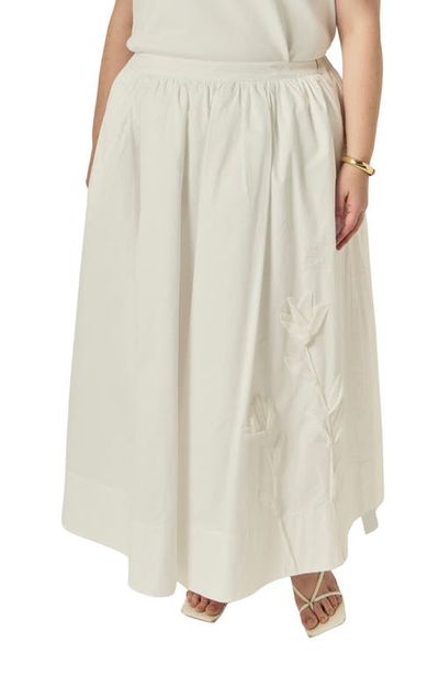 English Factory English Factory Appliquéd Floral Midi Skirt
