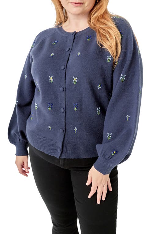 English Factory English Factory Beaded Floral Cardigan