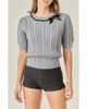 English Factory English Factory Big Bow Puff Sleeve Sweater - 1
