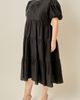 English Factory English Factory Bow Puff Sleeve Midi Dress - 3