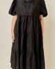 English Factory English Factory Bow Puff Sleeve Midi Dress - 5