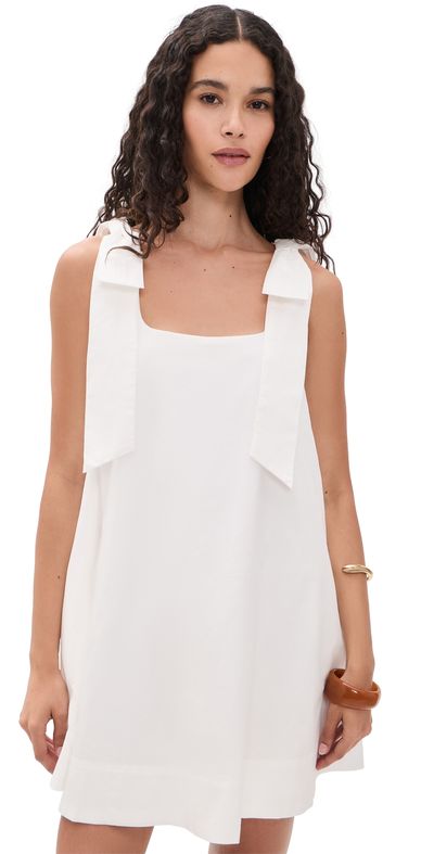 English Factory English Factory Bow Sleeveless Mini Dress White