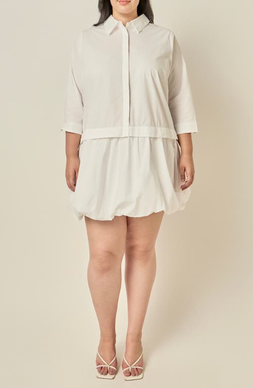 English Factory English Factory Bubble Hem Cotton Shirtdress