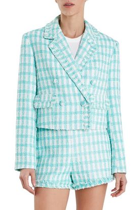English Factory English Factory Check Bouclé Blazer