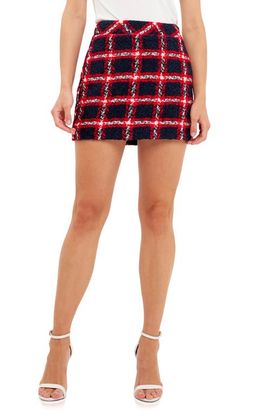 English Factory English Factory Check Bouclé Miniskirt