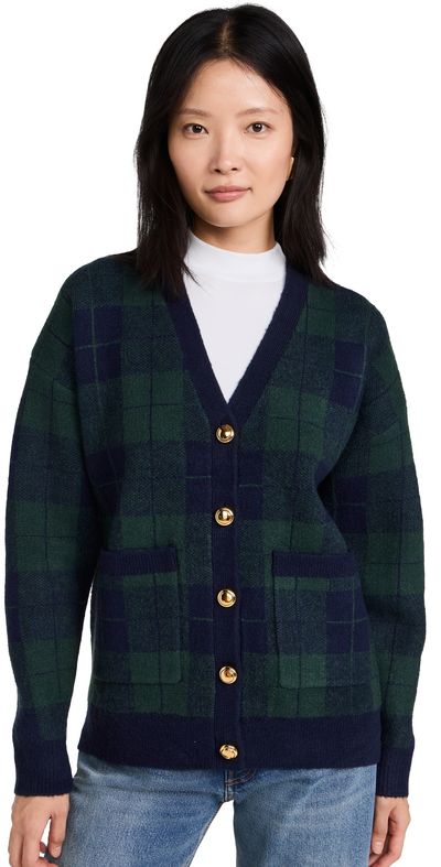 English Factory English Factory Check Cardigan Green Multi