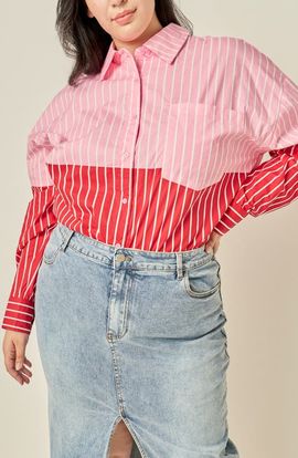 English Factory English Factory Colorblock Striped Shirt