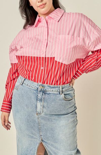 English Factory English Factory Colorblock Striped Shirt