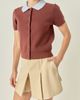 English Factory English Factory Contrast Collar Knit Cardigan - 3