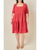 English Factory English Factory Crinkled Gingham Flounce Dress - 1