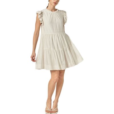 English Factory English Factory Crochet Detail Tiered Dress