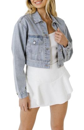 English Factory English Factory Crop Denim Jacket 