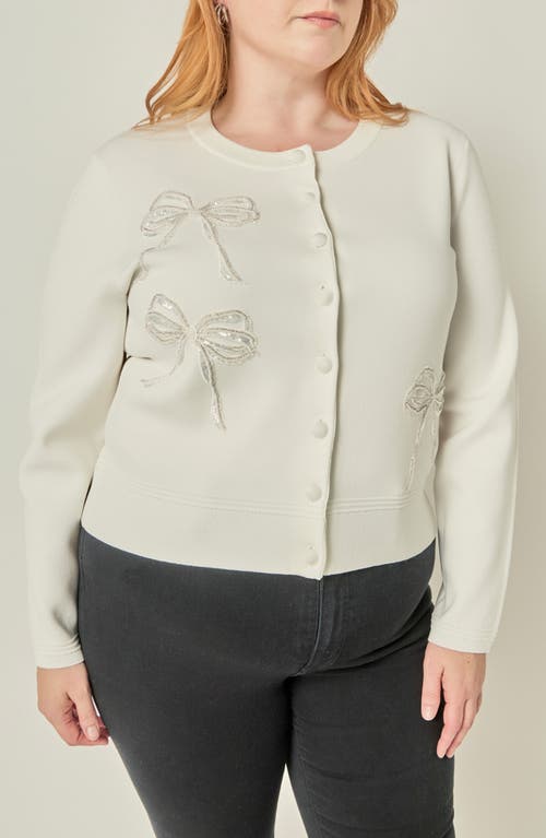 English Factory English Factory Embellished Bow Cardigan