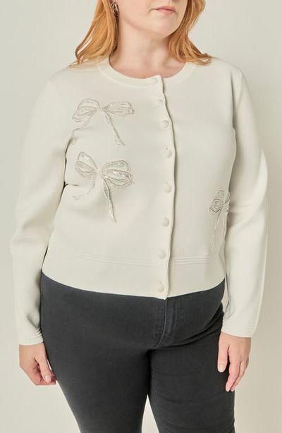 English Factory English Factory Embellished Bow Cardigan