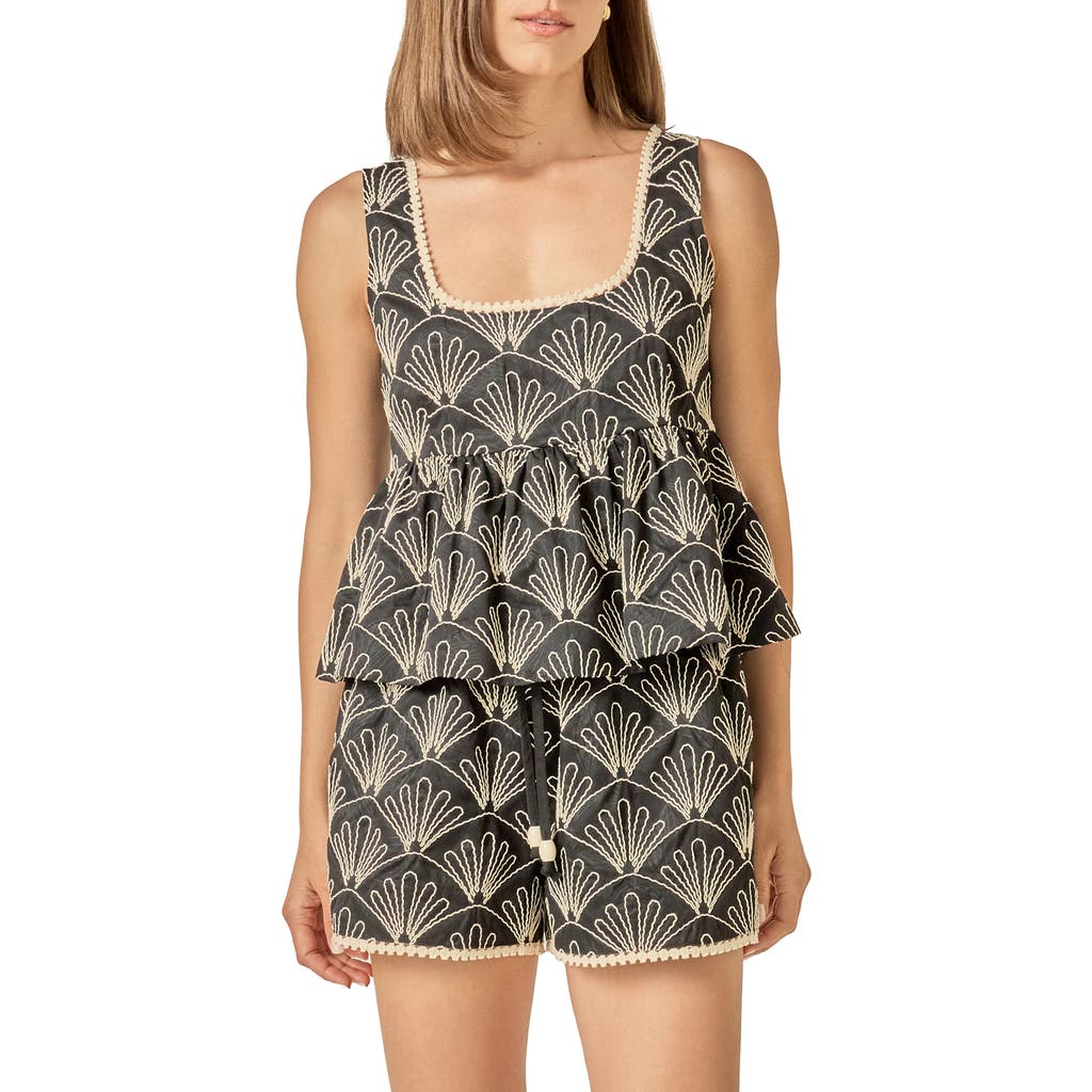English Factory English Factory Embroidered Babydoll Top