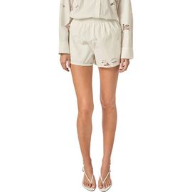 English Factory English Factory Embroidered Cotton Poplin Shorts