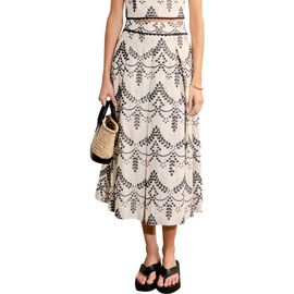 English Factory English Factory Embroidered Eyelet Maxi Skirt