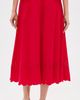 English Factory English Factory Embroidered High Waist Midi Skirt Red - 3