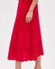 English Factory English Factory Embroidered High Waist Midi Skirt Red - 4