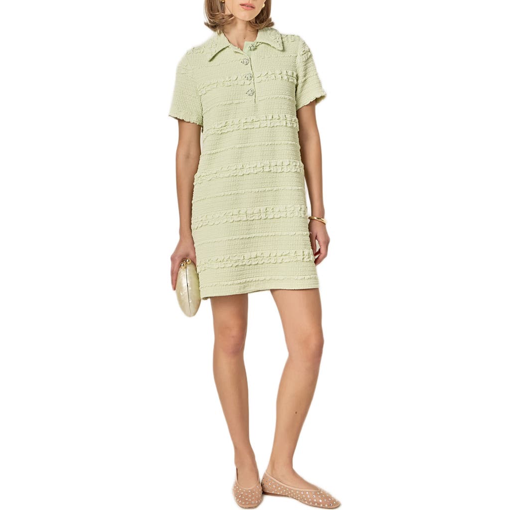 English Factory English Factory Embroidered Stretch Polo Minidress