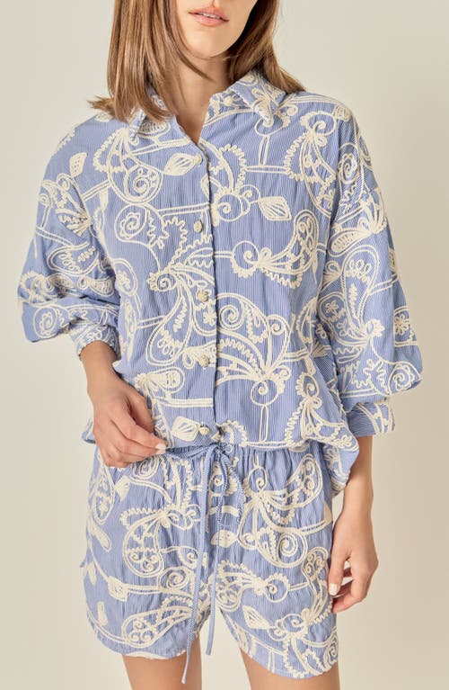 English Factory English Factory Embroidered Volume Sleeve Shirt