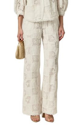English Factory English Factory Embroidered Wide Leg Pants