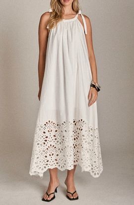 English Factory English Factory Eyelet Halterneck Midi Dress