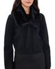 English Factory English Factory Faux Fur Collar Knit Cardigan Black - 1