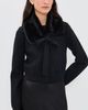 English Factory English Factory Faux Fur Collar Knit Cardigan Black - 2
