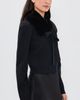 English Factory English Factory Faux Fur Collar Knit Cardigan Black - 4