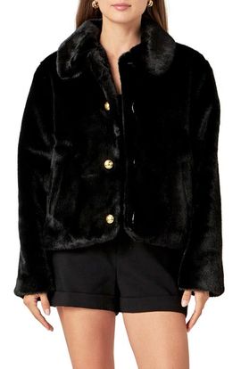 English Factory English Factory Faux Fur Jacket