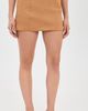 English Factory English Factory Faux Suede Mini Skort Camel - 2