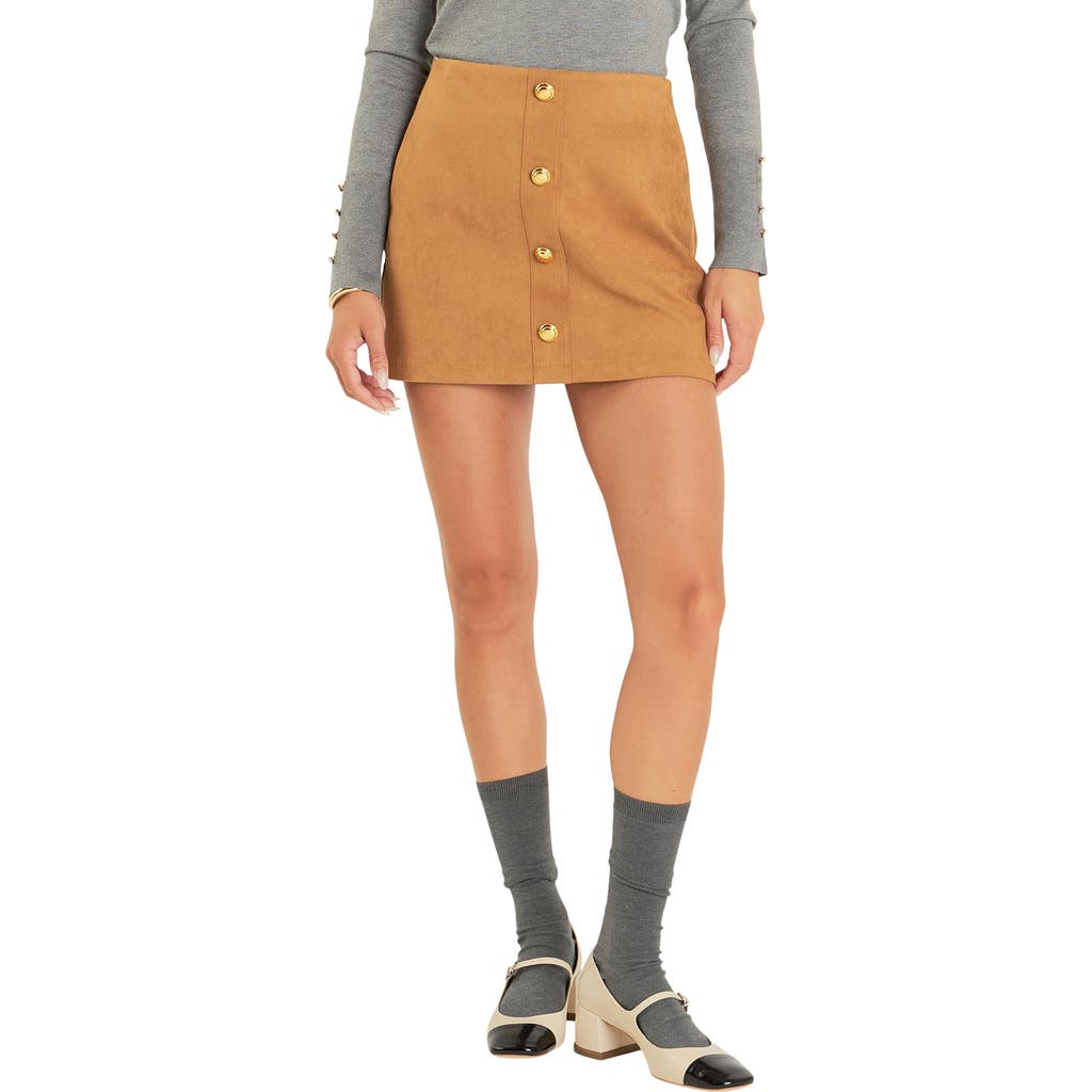 English Factory English Factory Faux Suede Miniskort
