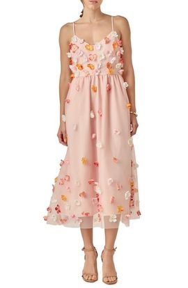 English Factory English Factory Floral Appliqué Midi Dress