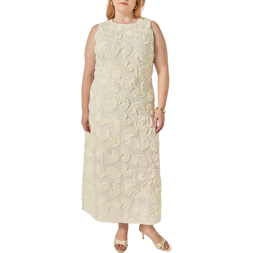 English Factory English Factory Floral Applique Sleeveless Midi Dress