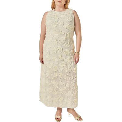 English Factory English Factory Floral Applique Sleeveless Midi Dress