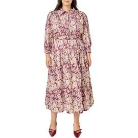 English Factory English Factory Floral Cotton Midi Shirtdress