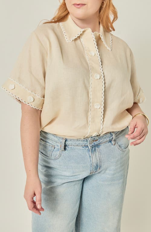 English Factory English Factory Floral Detailed Linen Shirt