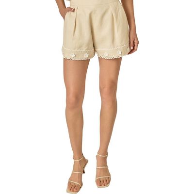 English Factory English Factory Floral Detailed Linen Shorts