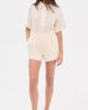 English Factory English Factory Floral Detailed Linen Shorts Light Beige - 5