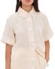English Factory English Factory Floral Linen Button Down Shirt Light Beige - 1