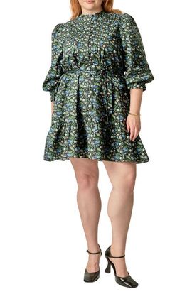 English Factory English Factory Floral Print Pintuck Smock Minidress