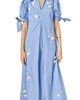 English Factory English Factory Flower Trim Striped Midi Dress - 3