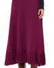English Factory English Factory Fringe Detailed Midi Skirt Burgundy - 1