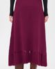 English Factory English Factory Fringe Detailed Midi Skirt Burgundy - 3