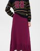 English Factory English Factory Fringe Detailed Midi Skirt Burgundy - 5