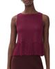 English Factory English Factory Fringe Detailed Sleeveless Knit Top Burgundy - 1