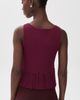 English Factory English Factory Fringe Detailed Sleeveless Knit Top Burgundy - 3