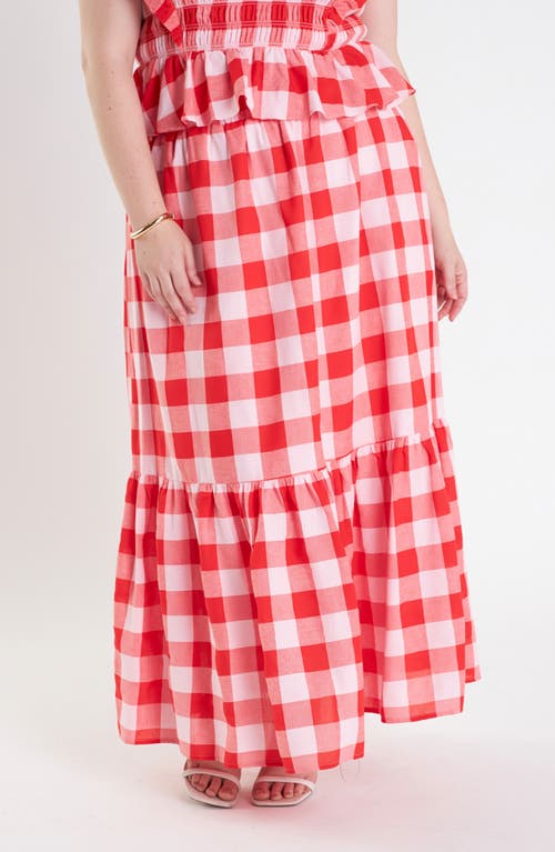 English Factory English Factory Gingham Midi Skirt