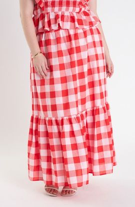 English Factory English Factory Gingham Midi Skirt